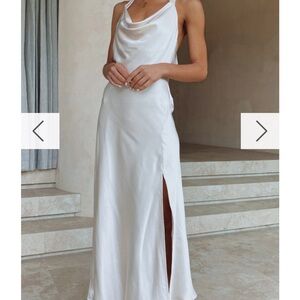 Billy J Champagne Satin Dress